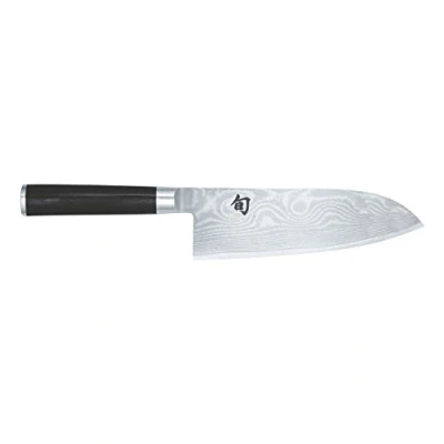 Imagen de KAI Shun Classic gran Santoku 19 cm longitud de la hoja cuchillo Damasco 32 capas núcleo VG MAX 61 (±1) HRC Mango madera Pakka Hecho en Japón cocina japonés forjado