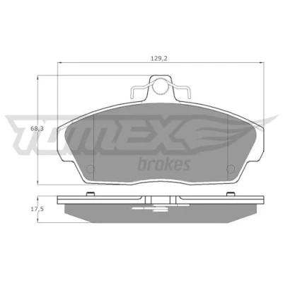 Imagen de TOMEX brakes TX 11 511 Juego de pastillas freno Eje delantero TATA (TELCO): Safari, Telcoline, Indica I