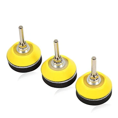 Imagen de SPEEDWOX Juego de 3 discos lija con gancho y bucle, 5 cm vástago 1/4 pulgadas almohadilla pulido capa espuma suave