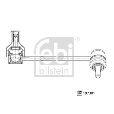 Imagen de FEBI BILSTEIN 197301 Bieleta de suspensión Eje delantero, derecha 350mm M10 x 1,5 con tuercas Acero OPEL: Corsa F Hatchback, PEUGEOT: 208 II Hatchback