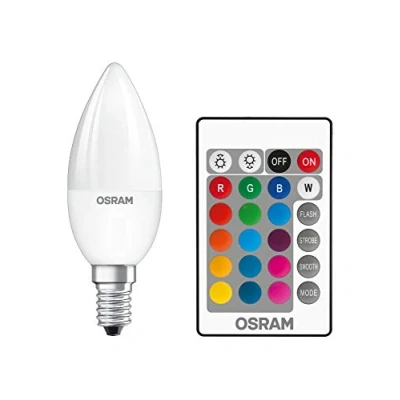 Imagen de Osram Retrofit RGBW Lámparas con Control Remoto Bombilla led, Accesorio: E14, Blanco Caliente, 2700 K, 9 W, Equivalente a 60 Mate, led STAR MOTION SENSOR CLASSIC A, Talla Única
