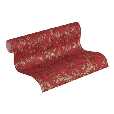 Imagen de Papel pintado Barroco Neue Bude 2.0 Ed.II tejido no 10.05 m x 0.53 Rojo Oro Fabricado en Alemania de A.S. Création 374131 37413 1