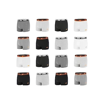 Imagen de KTM Pack Sorprise Boxer Hombre Algodón, Juego de 6 Calzoncillos seleccionados aleatoriamente, Negro , S