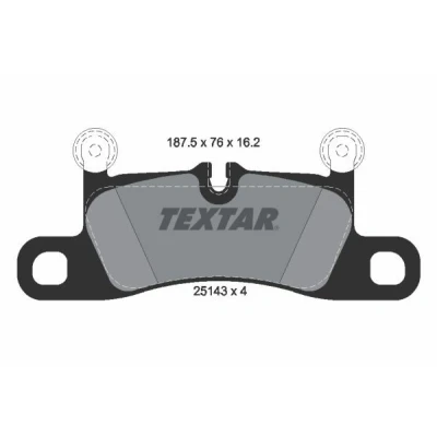 Imagen de TEXTAR 2514301 Juego de pastillas freno preparado para indicador desgaste con pesos equilibrio PORSCHE: 718 Cayman Coupé, Boxster Cabrio