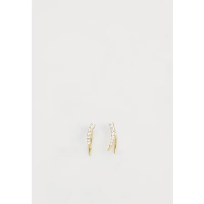 Imagen de THOMAS SABO Pendientes Trepador de Orejas Piedras Blancas Plata Chapada en Oro H2158 414 14, Amarillo