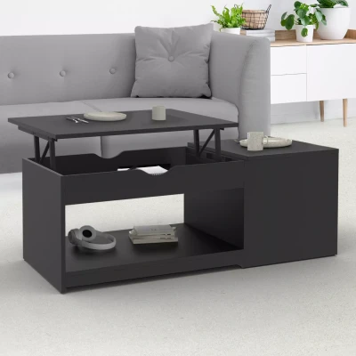 Imagen de Mesa de centro elevable ELEA con estuche madera negro
