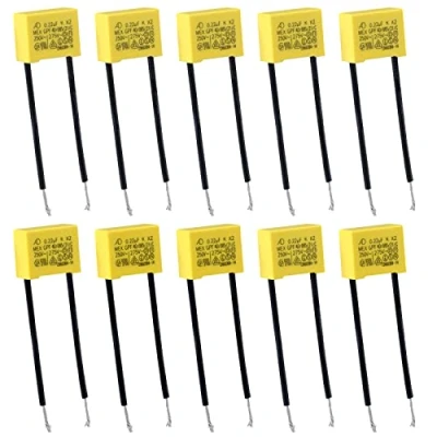 Imagen de Condensadores de Seguridad, 10 Piezas Condensador Polipropileno, Supresión LED, Seguridad 0,22µF 275V X2 Radial