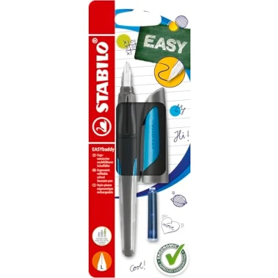 Imagen de Pluma estilográfica STABILO EASYbuddy color negro y azul Para zurdos