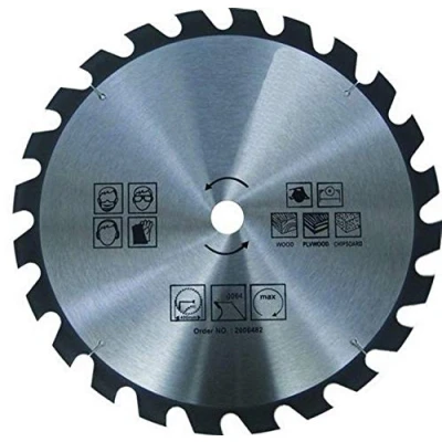 Imagen de 1 hoja de sierra circular HM para madera y plástico, 24 dientes, diámetro 315 mm x 30