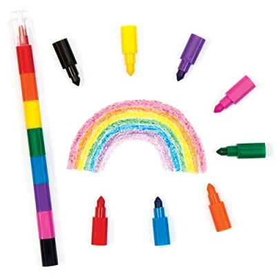 Imagen de Baker Ross Juego de ceras apilables arcoíris para niños Perfecto bolsas sorpresa o como regalo (pack 4).