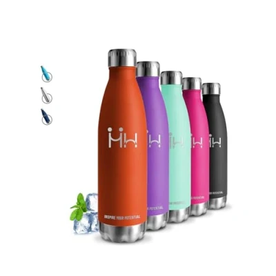 Imagen de Botella sin BPA, Termica 0.75 litro, A Prueba de Fugas, Agua Gimnasio, Mantiene 24H Frio/12H Calor,Botella Acero Inoxidable para Escuela, Gym, Oficina, Outdoor