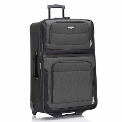 Imagen de Travel Select Amsterdam Equipaje Vertical Extensible con Ruedas, Gray, Checked Large 29 Inch, Ruedas