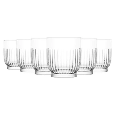 Imagen de 6x Tokyo 330ml Vasos de Whisky Vidrio Pasada Moda Escocesa Borbón Ron para Beber Cócteles Conjunto Caja Regalo by LAV