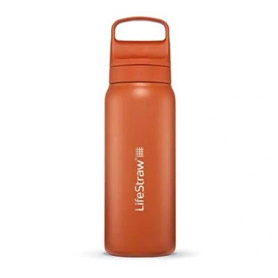 Imagen de LifeStraw Go Series Botella de acero inoxidable con filtro agua, Filtra bacterias, parasitos y microplasticos 700 ml