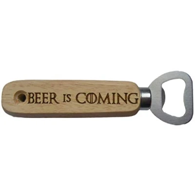 Imagen de FastCraft Abrebotellas de madera con diseño cerveza inspirada en el juego tronos
