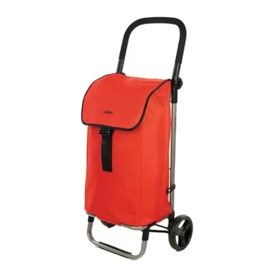 Imagen de Carlett Lite Style LETT201 L6 Carro de la Compra Ligero y Plegable Carrito Supermercado Capacidad XL 60L Manillar Ajustable Diseño Compacto Rojo