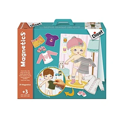 Imagen de Diset Magnetics vestir niño/niña, Juego educativo con piezas magneticas para niños a partir de 3 años