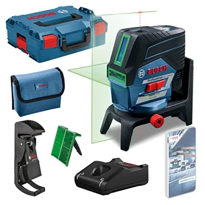 Imagen de Bosch Professional Sistema 12V Nivel láser GCL 2 50 CG (1 batería + cargador, verde, c/función aplicación, soporte, alcance visible: hasta 20 m, en L BOXX)