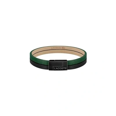 Imagen de Lacoste Pulsera de piel para Hombre Colección TRAVELER Negro 2040074