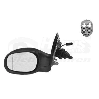 Imagen de espejo retrovisor Van Wezel 4028813 izquierda completo, asférico, ajustable desde interior, Ajuste por varillas, calefactable