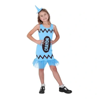 Imagen de I LOVE FANCY DRESS DISFRAZ DE CRAYÓN PARA NIÑOS VESTIDO NOVEDAD SEMANA DEL LIBRO (MEDIANO AZUL)