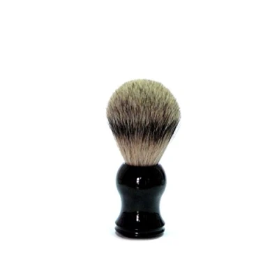 Imagen de Oro Brocha de Afeitar tejón, 100% Pelo, mango plástico negro, 1 pieza