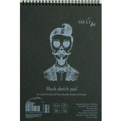 Imagen de SM.LT EB de 30ts/Black Authentic line Cuaderno para bocetos (A4, 165 gsm Fácil estructura oficial. Negro Papel, 30 hojas, Con perforación, reciclado Tapa, Doble Espiral
