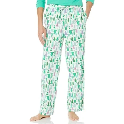Imagen de Amazon Essentials Pantalón de Pijama Franela Transpirable (Disponible en Tallas Grandes y Altas) Hombre, Crudo Árbol Navidad, 5XL Grande