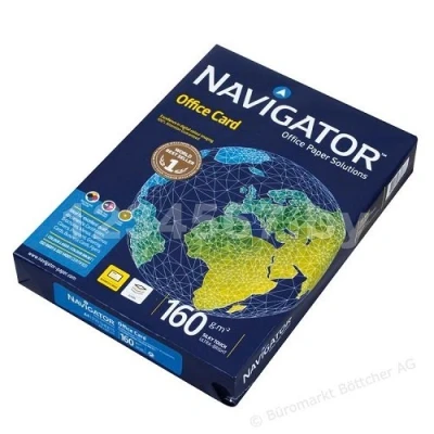 Imagen de Caja 1250 Folios Navigator Office Card 5x Paquete 250 hojas 160 g/m² A4 34291 CS