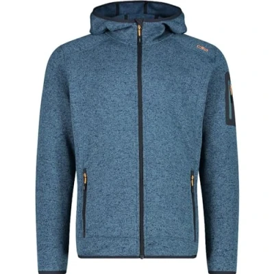 Imagen de CMP Chaqueta de Knit Tech para Hombre con Capucha Fija, Hydro Bluesteel, 56