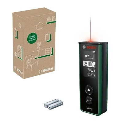 Imagen de Bosch Home and Garden medidor láser Zamo 4.ª Gen. (medición fácil y precisa hasta 25 m, Pilas Recargables Mediante USB C®, con función de Acoplamiento, en Caja para e Commerce)