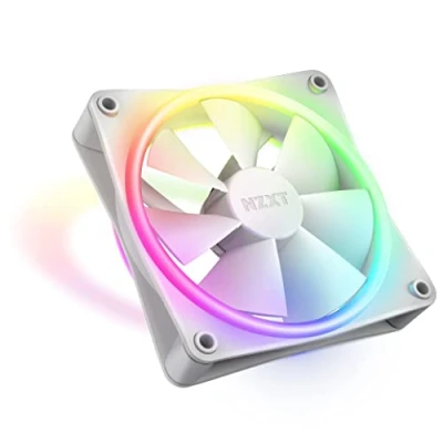Imagen de NZXT F120 RGB Duo Ventilador de doble cara 120 mm 20 LEDs direccionables individualmente Flujo aire equilibrado y presión estática Rodamiento dinámico fluidos Blanco