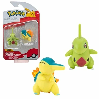 Imagen de Selección de figuras batalla Pokémon, figura acción, juguete para coleccionar: Larvitar y Feurigel