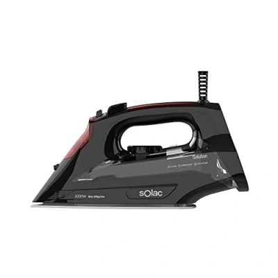 Imagen de Solac Solution PV2490 Plancha de vapor con 3000W, golpe 200g/min, regulador y temperatura, suela cerámica, función spray, doble sistema anti cal, auto limpieza, depósito 290ml