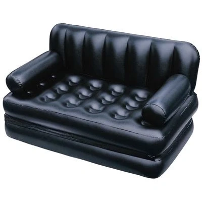 Imagen de Bestway 75054 Sofá multiusos, 188 x 152 64 cm, PVC, negro, 74 60 25 pulgadas