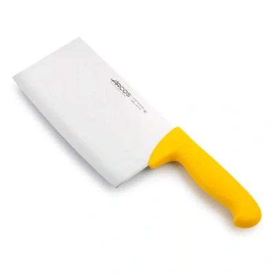 Imagen de Arcos Cuchillo Carnicero Nitrum Acero Inoxidable y Hoja 215 mm. Profesional. Mango Ergonómico Polipropileno. Serie 2900. Color Amarillo.