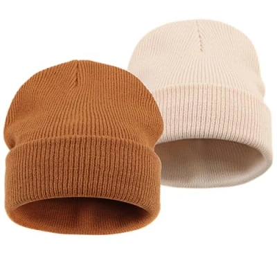Imagen de DRESHOW 2 Piezas Toddler Beanie Kids Invierno Sombreros Niños Soft Knit Unisex Sombrero para Bebé Niñas Gorro Cálido Beanies 6 Meses 7 Años