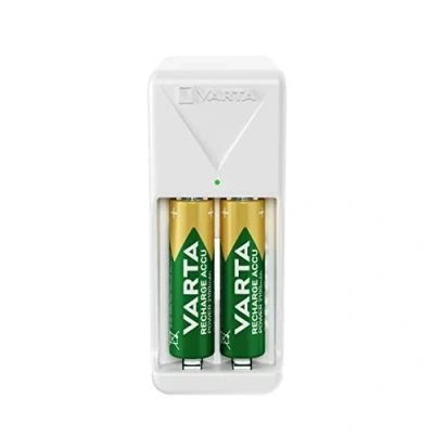 Imagen de VARTA Mini Charger para 2 Pilas Recargables AA, AAA NiMH (Incl. AA 2100 mAh), Enchufe UE