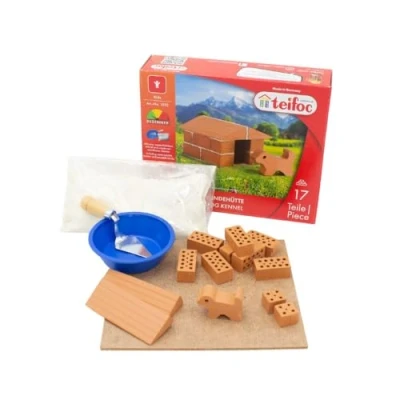 Imagen de Teifoc 1002 Juego de construcción ladrillo, caseta para perros a partir 6 años, incluye perro barro