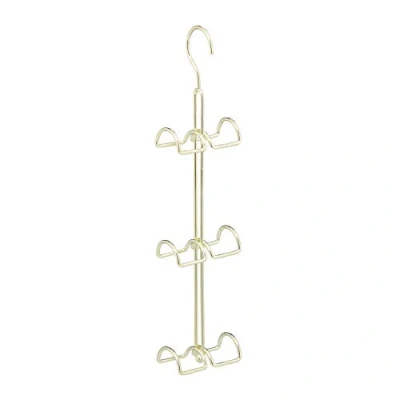 Imagen de Relaxdays Percha para Bolsos 6, Ganchos Carteras Ahorra Espacio, Colgador Accesorios Metal, Dorado, Hierro, 39,5 x 8,5 4,5 cm