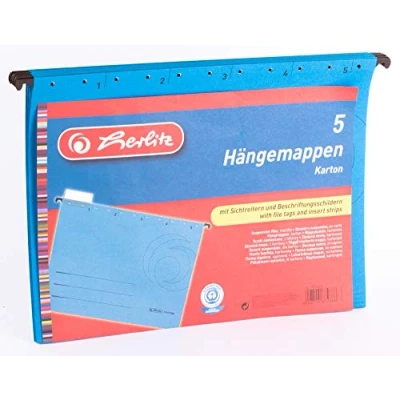 Imagen de Herlitz UniReg Paquete de 5 carpetas colgantes A4, azul