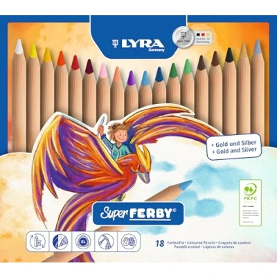Imagen de LYRA Super Ferby Nature, Lápices de colores Estuche Metal 18 unidades