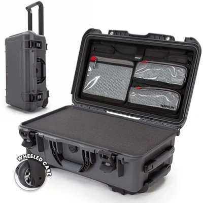 Imagen de Nanuk 935 Estuche rígido Impermeable con Ruedas, Espuma en Cubos y Organizador de Tapa Grafito
