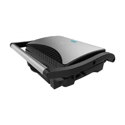 Imagen de Grill Cecotec Rock’nGrill 1000 Dark, W, Antiadherente, Altura adaptable, Dark Inox