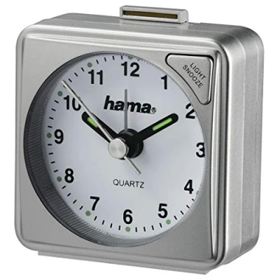 Imagen de Hama A50 Quartz table clock Plata Plaza Relojes de mesa (1 pieza(s), 56 mm, 30 41 g, Analógica)