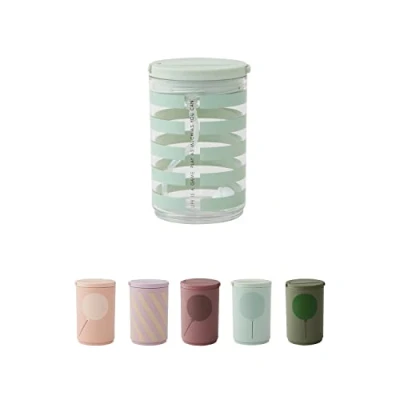 Imagen de design letters bebés y niños Leak proof Verde Rayas 330 ml De entrenamiento para con diseño único pequeños Taza leche, agua jugo Sin BPA BPS