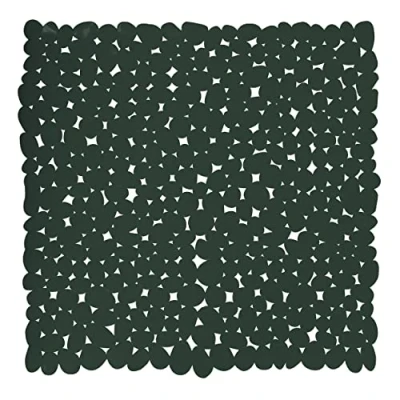 Imagen de MSV Alfombrilla de Ducha, antibacteriana, Antideslizante, con ventosas, Color Verde Oscuro, Aprox. 53 x cm, Cloruro polivinilo, 54 cm