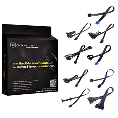Imagen de SilverStone SST PP05 E Juego de cables cortos para FA la Serie Strider 100% modulares, color negro