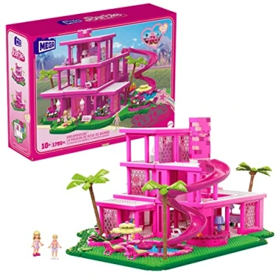 Imagen de Mega Barbie Dreamhouse Casa con Bloques de construcción, Mini muñecas y Accesorios, Juguete +5 años (Mattel HPH26)