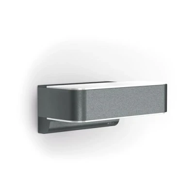 Imagen de Steinel L 810 C Lámpara LED de pared para exteriores, en color antracita, sin sensor, con consumo 9,8 W, iluminación ascendente y descendente, conectable por Bluetooth aplicación